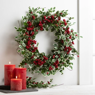 Cranberry Timber Pillar Candles Kit - Set Of 3 3 Cranberry Timber Pillar Candles Kit - Set Of 3