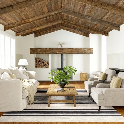 Lauren Liess X RugsUSA - Striped Wool Machine Washable Area Rug 3 Lauren Liess X RugsUSA - Striped Wool Machine Washable Area Rug