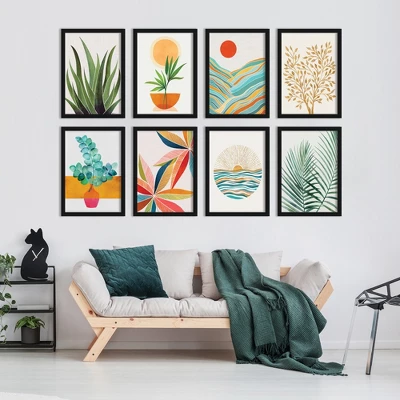 Modern Tropical Greenery By Modern Tropical - Modern Botanical 8 Piece Black Framed Art Set - Americanflat 3 Modern Tropical Greenery By Modern Tropical - Modern Botanical 8 Piece Black Framed Art Set - Americanflat