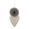 42" X 16" Cotton Macrame Handmade Intricately Woven Dreamcatcher Wall Decor With Beaded Fringe Tassels Black - Olivia & May -Decoration Series Shop GUEST 3d2b9906 79f8 40ed 8386 2bc3c76e8144