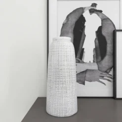 17" X 7.5" Terracotta Vase White - Olivia & May -Decoration Series Shop GUEST 3d90f1a0 fe2b 4e10 a67f 9492ac9ee56b