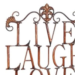 28" X 21" Traditional Metal Live Laugh Love Wall Décor Brown - Olivia & May -Decoration Series Shop GUEST 3ea7fc8e 7b65 46be bd08 831e0d1d16d6