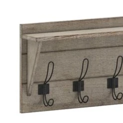 Emma And Oliver Rustic Wall Hanging Storage Rack With 5 Hooks For Entryway, Kitchen, Bathroom And More -Decoration Series Shop GUEST 3f93f693 e1ae 483b b058 62edcc8fbc65