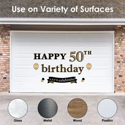 Big Dot Of Happiness Adult 50th Birthday - Gold - Peel And Stick Birthday Party Decoration - Wall Decals Backdrop 3 Big Dot Of Happiness Adult 50th Birthday - Gold - Peel And Stick Birthday Party Decoration - Wall Decals Backdrop