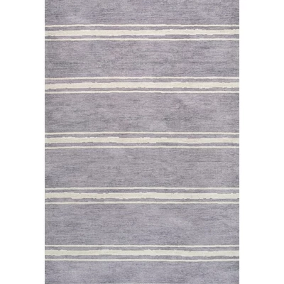 Bande Distressed Ticking Stripe Machine-Washable Area Rug - JONATHAN Y 3 Bande Distressed Ticking Stripe Machine-Washable Area Rug - JONATHAN Y