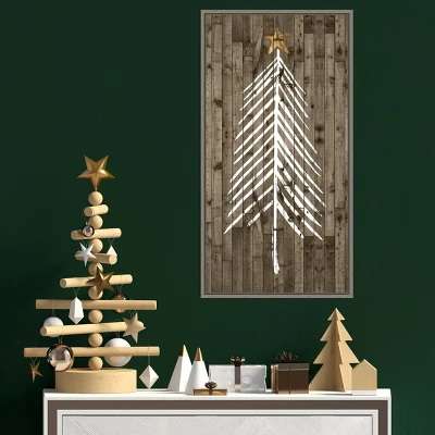 14" X 26" Wooded Whimsy I Tree By Grace Popp Framed Canvas Wall Art - Amanti Art 5 14" X 26" Wooded Whimsy I Tree By Grace Popp Framed Canvas Wall Art - Amanti Art - Image 3