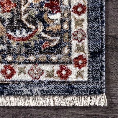 NuLOOM Mika Herati Fringe Area Rug 6 NuLOOM Mika Herati Fringe Area Rug - Image 4