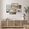 Americanflat 6 Piece Vintage Gallery Wall Art Set - Elm Tree Landscape, The Shore, Woven Silk Textile, Floral Still By Maple + Oak -Decoration Series Shop GUEST 448b86bf 589b 4d8c b316 87f118c086b7