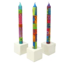 Global Crafts Unscented Hand-Painted Dinner Candles, Boxed Set Of 3 -Decoration Series Shop GUEST 47580feb 6e9d 4fec 9b07 c28b85c8c3e4