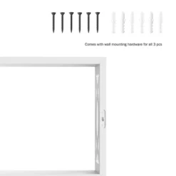 Floating Shelves- Open Cube Wall Shelf Set With Hidden Brackets, 3 Sizes To Display Decor, Photos, More- Hardware Included By Hastings Home (White) -Decoration Series Shop GUEST 482dfefd 9a76 4855 9200 0621b6b0dcd2