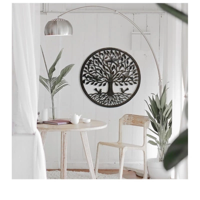 Global Crafts Birds On Roots Tree Of Life Ringed Haitian Steel Drum Wall Art 3 Global Crafts Birds On Roots Tree Of Life Ringed Haitian Steel Drum Wall Art