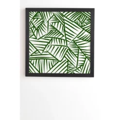 Nadiamlopez Linear 5 Framed Wall Canvas Black/Green - Deny Designs -Decoration Series Shop GUEST 485dfb49 2906 4a3b 8987 a944dfb761dc