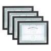 (Set Of 4) 8.5" X 11" Gallery Document Frame Black - DesignOvation