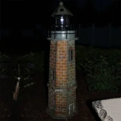 Sunnydaze Decor Sunnydaze Outdoor Backyard Garden Nautical Lighthouse Solar LED Pathlight Statue Figurine - 35" - Brick 15 Sunnydaze Decor Sunnydaze Outdoor Backyard Garden Nautical Lighthouse Solar LED Pathlight Statue Figurine - 35" - Brick -Decoration Series Shop GUEST 4e8dc4fa 3555 4c31 9c60 39056ce8e972