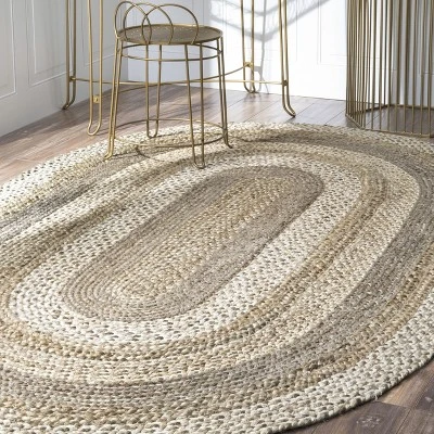 NuLOOM Charlene Braided Border Jute Area Rug 3 NuLOOM Charlene Braided Border Jute Area Rug
