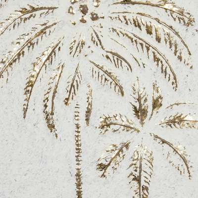 Metal Tree Relief Palm Wall Decor With Gold Detailing Gold - Olivia & May 7 Metal Tree Relief Palm Wall Decor With Gold Detailing Gold - Olivia & May - Image 5