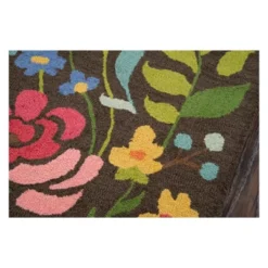 2'3"x8' Floral Tufted Runner Brown - Momeni -Decoration Series Shop GUEST 549c91b6 65eb 436b b65f 745d3cd4de9c