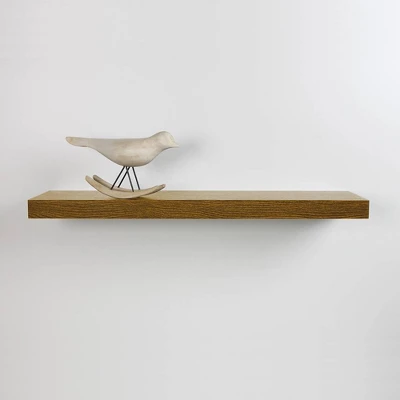 36" Decorative Floating Shelf Wall Mounted Hidden Brackets Brown - Inplace 3 36" Decorative Floating Shelf Wall Mounted Hidden Brackets Brown - Inplace