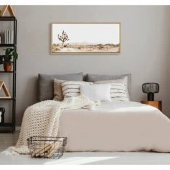 18" X 40" Sylvie Lone Joshua Tree By Amy Peterson Art Studio Framed Wall Canvas Natural - Kate & Laurel All Things Decor -Decoration Series Shop GUEST 56e9c29d 91f2 423a 8c21 8b8f9232b4ee