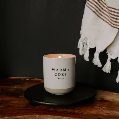 Sweet Water Decor Warm & Cozy 12oz Cream Stoneware Candle 3 Sweet Water Decor Warm & Cozy 12oz Cream Stoneware Candle