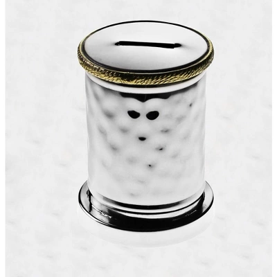 Classic Touch Money Charity Box With Gold Rim 3 Classic Touch Money Charity Box With Gold Rim