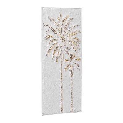 Metal Tree Relief Palm Wall Decor With Gold Detailing Gold - Olivia & May 5 Metal Tree Relief Palm Wall Decor With Gold Detailing Gold - Olivia & May - Image 3