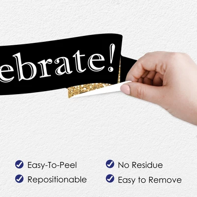 Big Dot Of Happiness Adult 50th Birthday - Gold - Peel And Stick Birthday Party Decoration - Wall Decals Backdrop 4 Big Dot Of Happiness Adult 50th Birthday - Gold - Peel And Stick Birthday Party Decoration - Wall Decals Backdrop - Image 2