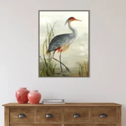22" X 30" Heron By Aimee Wilson Framed Canvas Wall Art Gray Wash - Amanti Art -Decoration Series Shop GUEST 63df53e4 4191 46c9 bfb2 1a9d8eb589dd