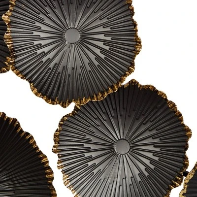 Metal Plate Wall Decor With Uneven Edges Black - CosmoLiving By Cosmopolitan 5 Metal Plate Wall Decor With Uneven Edges Black - CosmoLiving By Cosmopolitan - Image 3