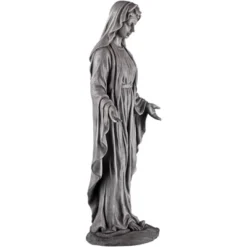 John Timberland Virgin Mary Statue Sculpture Decor Outdoor Garden Front Porch Patio Yard Outside Home Balcony Gray Stone Finish Ceramic 29" Tall -Decoration Series Shop GUEST 6474d4c5 69d4 46ab bb3c 5762e50700c1