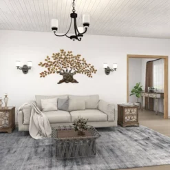 Traditional Metal Tree Indoor Outdoor Wall Decor With Leaves Brown - Olivia & May 34 Traditional Metal Tree Indoor Outdoor Wall Decor With Leaves Brown - Olivia & May -Decoration Series Shop GUEST 65356692 4560 4dce 9756 0859f09fe248