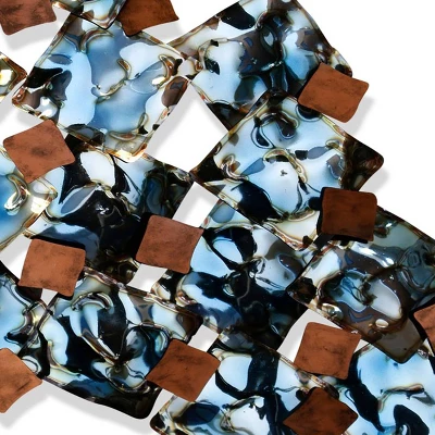 Liquid Lucidity Torched Metal Wall Sculpture Blue - StyleCraft 3 Liquid Lucidity Torched Metal Wall Sculpture Blue - StyleCraft - Image 2