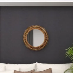 Rattan Starburst Weaved Frame Wall Mirror Brown - Olivia & May -Decoration Series Shop GUEST 65b96cdf 600a 49ed bf6b ba368524dba7