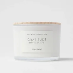 Wood Lidded Glass Wellness Grateful Candle - Threshold™ 8 Wood Lidded Glass Wellness Grateful Candle - Threshold™ -Decoration Series Shop GUEST 6600c96d 154d 4784 9301 47715a63ff42