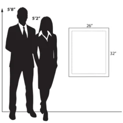 Azar Displays Floating Acrylic Wall Frame With Silver Stand Off Caps: 22" X 28" Graphic Size, Overall Frame Size: 26" X 32" -Decoration Series Shop GUEST 66e8058c f46b 4bb2 b1fd a088ea3d904d