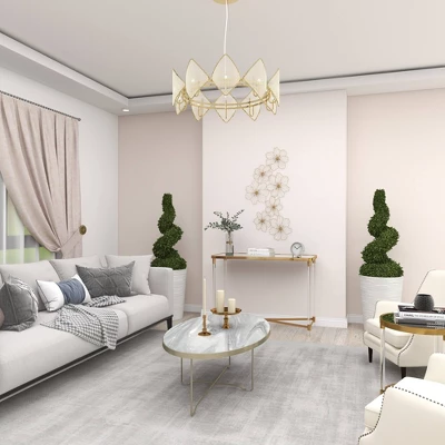 Metal Floral Foiled Wire Wall Decor Gold - Olivia & May 5 Metal Floral Foiled Wire Wall Decor Gold - Olivia & May - Image 3