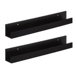 24" X 3.3" 2pc Decorative Wall Shelf Set Black - Uniek -Decoration Series Shop GUEST 68908e4c 3daa 41bd 8b93 c316ce39f913