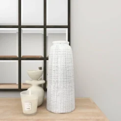 17" X 7.5" Terracotta Vase White - Olivia & May -Decoration Series Shop GUEST 69dd5dad 27d6 4c33 b8f8 cd89cf1864de