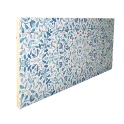 19" X 45" Ornate Pattern Print On Planked Wood Wall Sign Panel Blue - Gallery 57 -Decoration Series Shop GUEST 6b01a544 0548 4344 a205 6a9643637350