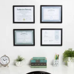 (Set Of 4) 8.5" X 11" Gallery Document Frame Black - DesignOvation -Decoration Series Shop GUEST 6b34bd92 81bb 414e b408 57129573cacc