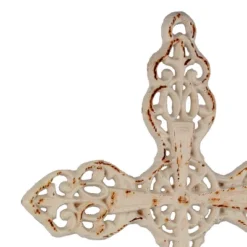 13" X 8.6" Decorative Distressed Cast Iron Wall Cross Worn White - Stonebriar Collection -Decoration Series Shop GUEST 6c923663 5f9a 48f9 8365 e1abc74f586f