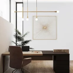 LuxenHome Gold Abstract Flower Square Metal Wall Art -Decoration Series Shop GUEST 6cd8e2be a16b 4188 a0b3 be507243e6b8