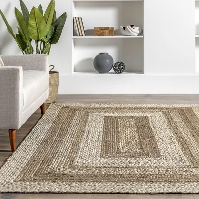 NuLOOM Charlene Braided Border Jute Area Rug 9 NuLOOM Charlene Braided Border Jute Area Rug - Image 7
