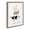 18" X 24" Sylvie Stacked Farm Animals Framed Canvas Wall Art By Amy Peterson Gray - Kate And Laurel -Decoration Series Shop GUEST 74aaa0e8 f7b1 469b b3a0 8e4b7f13e82b