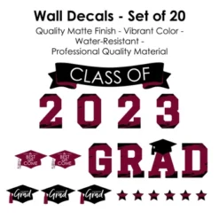 Big Dot Of Happiness Maroon Class Of 2023 Graduation Party Wall Decals Set Of 20 -Decoration Series Shop GUEST 74cc3c22 3eca 4d93 bc66 4d92a8ba90a4