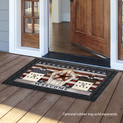 Rustic American Birdhouse Primitive Doormat Welcome Patriotic 30" X 18" Briarwood Lane 4 Rustic American Birdhouse Primitive Doormat Welcome Patriotic 30" X 18" Briarwood Lane - Image 2