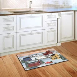 Briarwood Lane Winter Saltboxes Primitive Doormat Covered Bridge Indoor Outdoor 30" X 18" -Decoration Series Shop GUEST 754df463 3e56 412c 98e6 984e92762e33