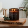 23oz XL 3-Wick Eucalyptus + Palm Wooden Amber Glass With Wood Lid And Stamped Logo Amber - Threshold™ -Decoration Series Shop GUEST 76039d46 592c 4b0e 9d78 4be534d35d39