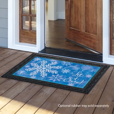 Briarwood Lane Glistening Snowflakes Winter Doormat Let It Snow Indoor Outdoor 30" X 18" 4 Briarwood Lane Glistening Snowflakes Winter Doormat Let It Snow Indoor Outdoor 30" X 18" - Image 2