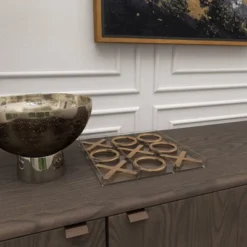 12" Modern Acrylic And Iron Tic Tac Toe Set - Olivia & May -Decoration Series Shop GUEST 7814a2e1 e134 4599 90d6 965dd4c0a86b